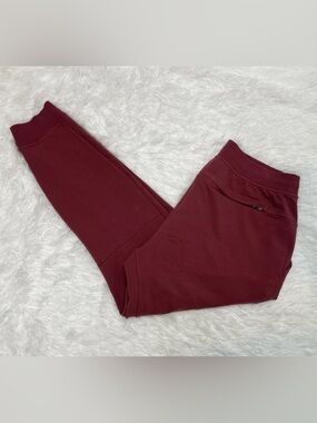Lululemon Mens Size L Large Joggers Maroon Red Sweat Pants Zip Pocket Stretch